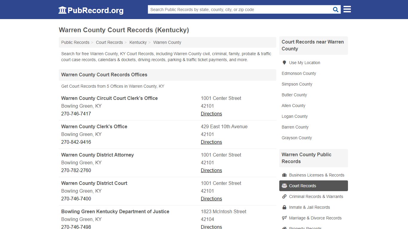 Free Warren County Court Records (Kentucky Court Records)