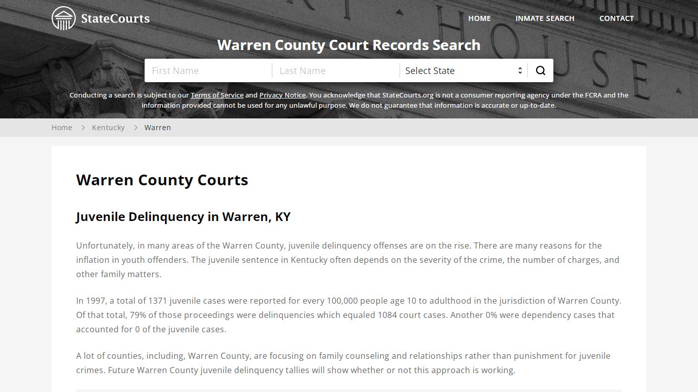 Warren County, KY Courts - Records & Cases - StateCourts